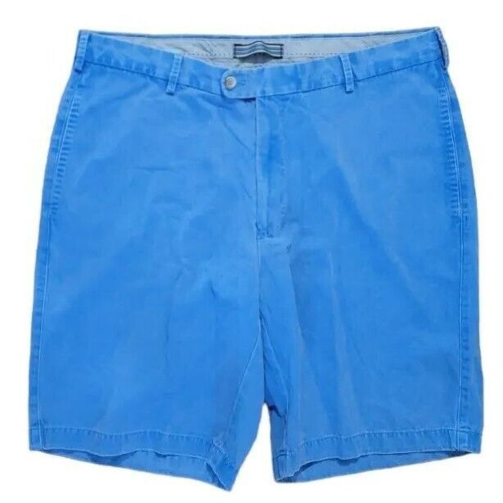 Peter Millar Mens Shorts Size 35 Winston Washed Twill Blue